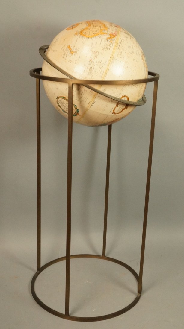 World Globe In Metal Stand. Paul McCobb style thi (1 of 5)
