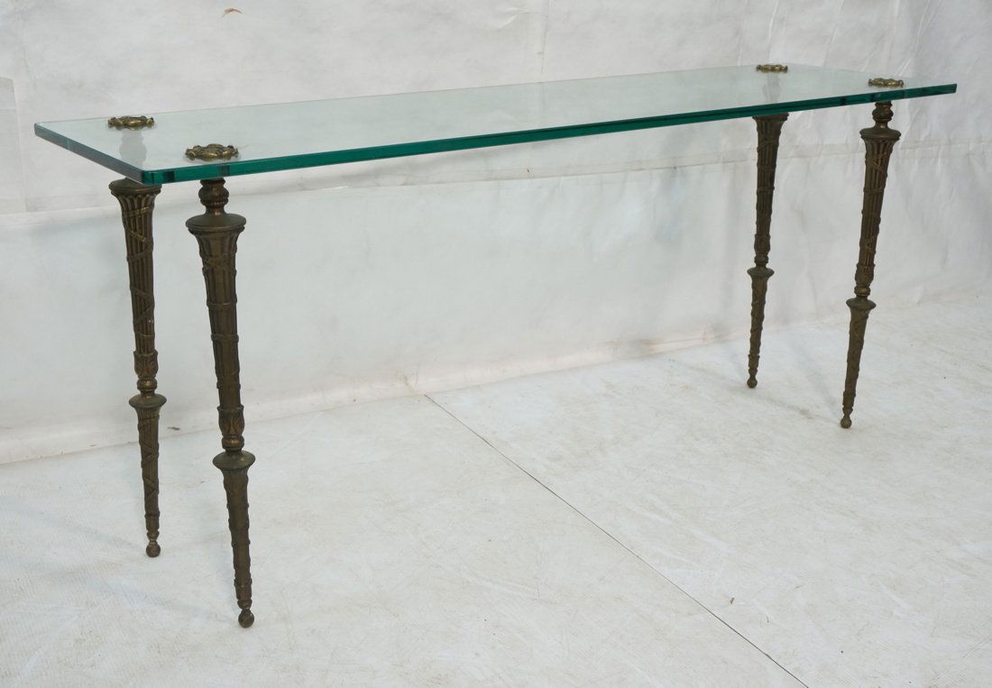 Regency style Glass Top Hall Console Table. Torch (1 of 10)