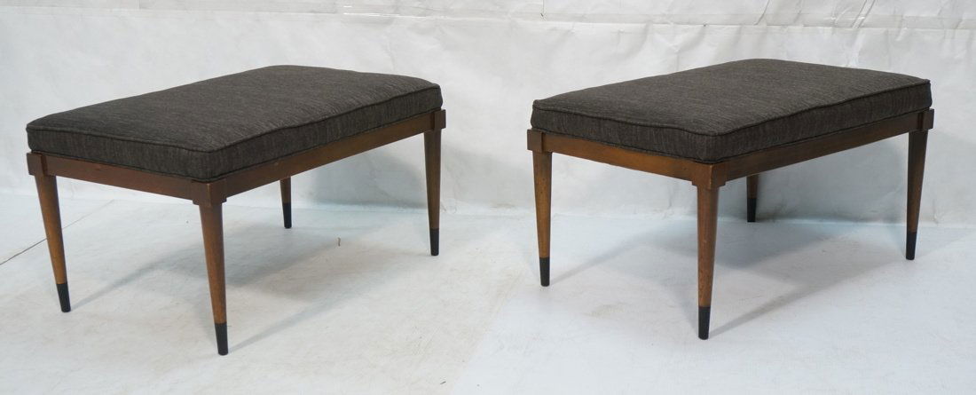 Pr Decorator Walnut American Modern Stools. Gray (1 of 7)