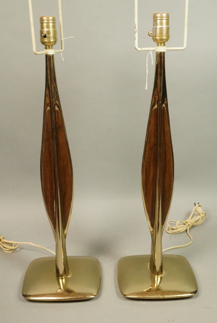 Pr Brutalist LAUREL Lamps. Square bases with upri (1 of 7)