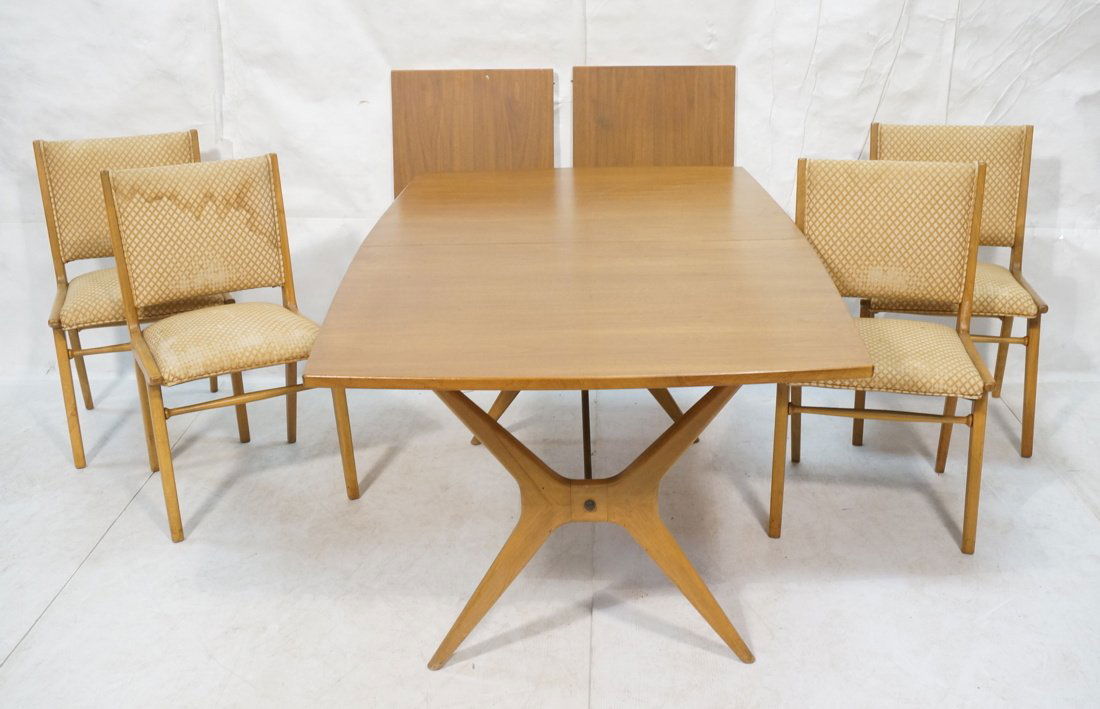 Modernist Dining Table & Set 4 Chairs. Jens Risom (1 of 10)