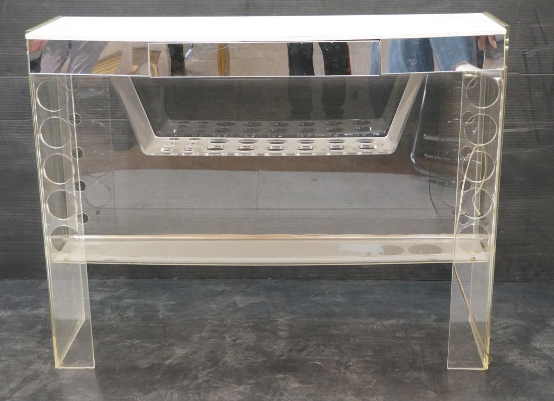 Lucite Modernist Bar. White laminate top. Plastic (1 of 8)