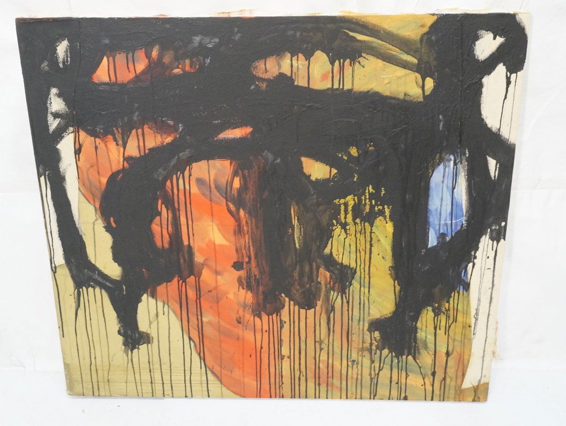 NAKAMURA '69 Signed Oil Painting. Abstract O/C. w (1 of 7)