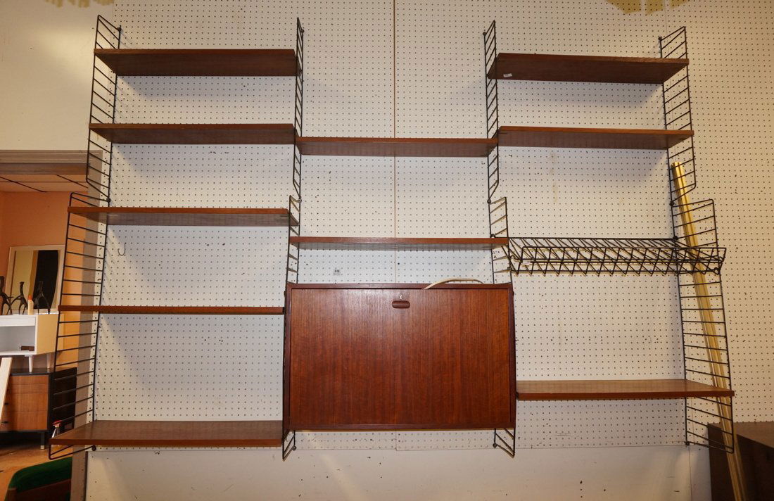 NISSE STRINNING Teak Wall Unit. Danish Modern She (1 of 8)