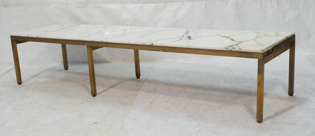 Bronze finish Marble Top Extended Coffee Cocktail (1 of 9)