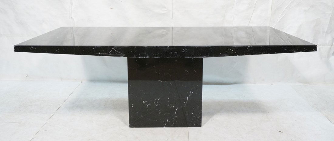 Large Black Marble Dining Table. Marble cube form (1 of 10)