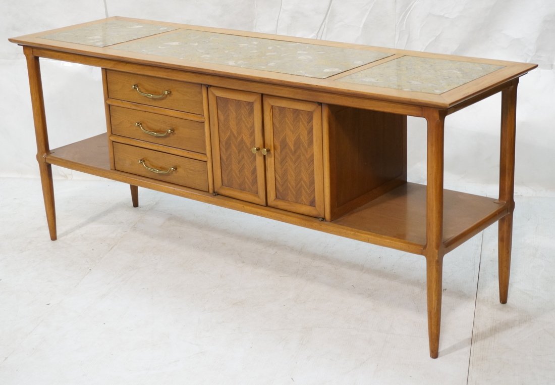Marble top Modernist Credenza Sideboard. Open sid (1 of 7)