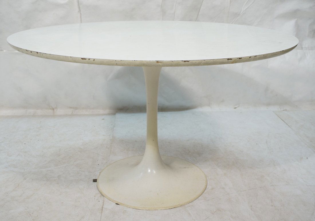 White Laminate Top Tulip style Dining Table. EERO (1 of 8)