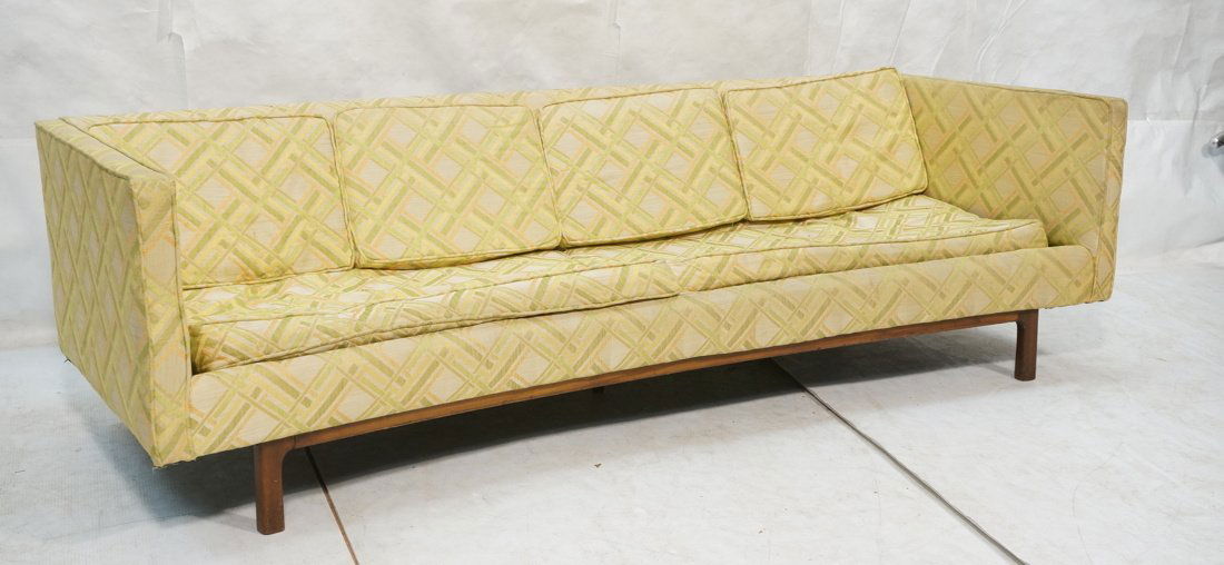 Modernist Sofa Couch. Curved form on walnut legs (1 of 8)