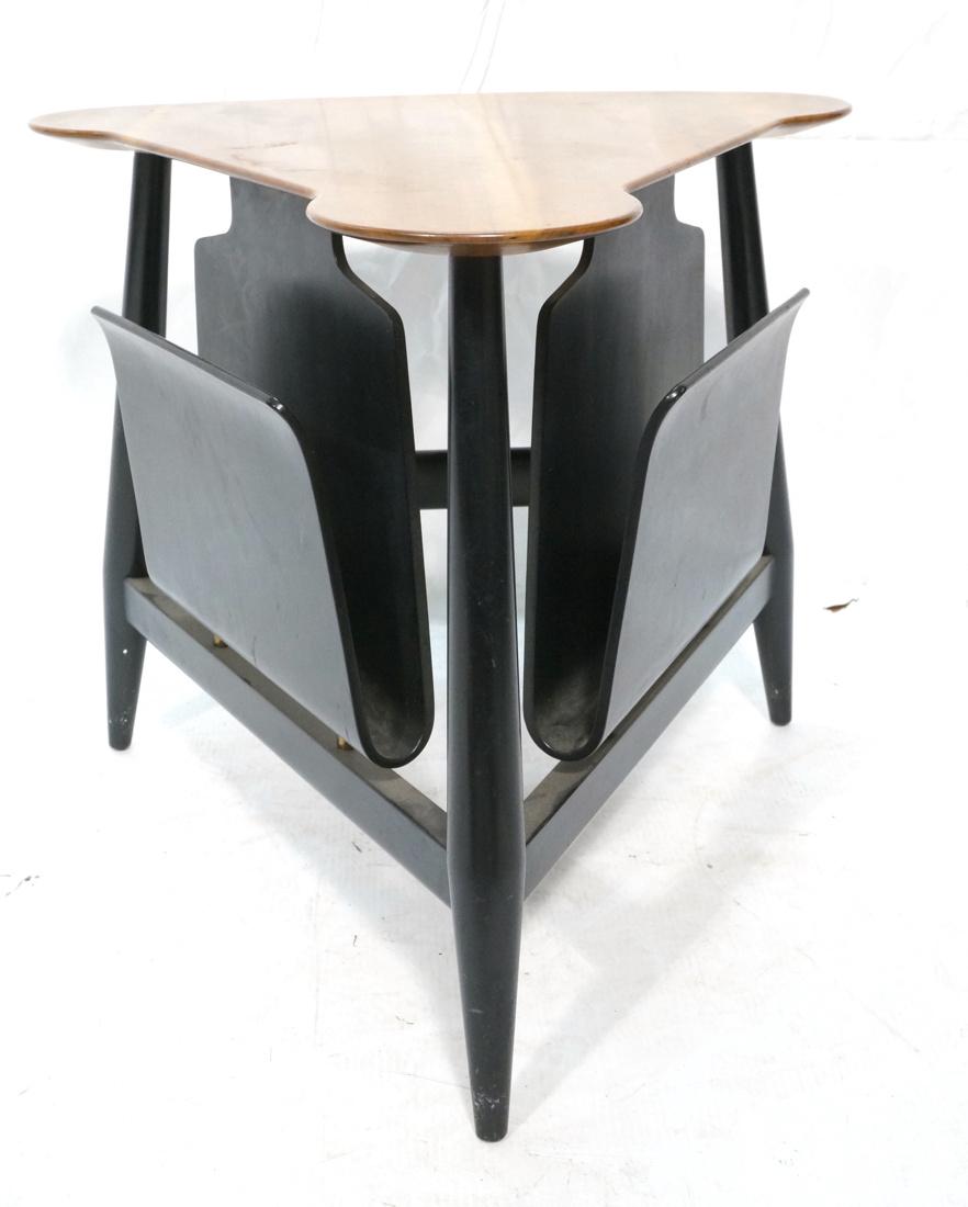 DUNBAR Side Table with Magazine Holders. Walnut t (1 of 8)