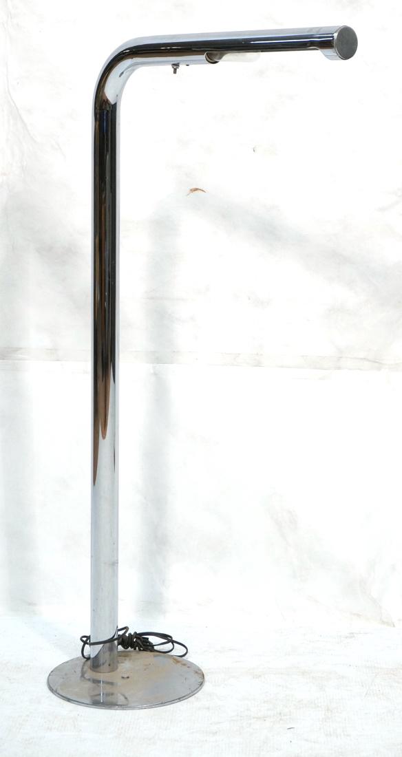 Modernist Chrome Tube Floor Lamp. Possibly Italia (1 of 7)