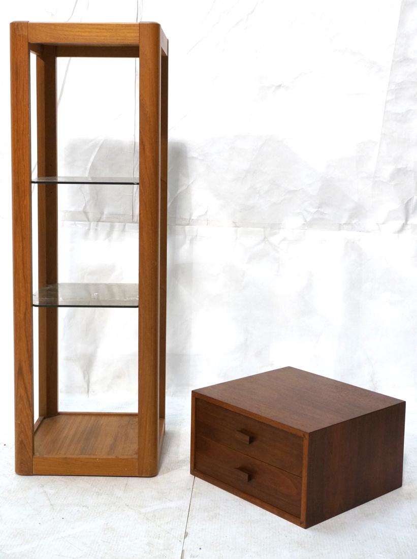 2 Pc Modern Lot Pedestal and Jewelry Box. Tall Da (1 of 9)