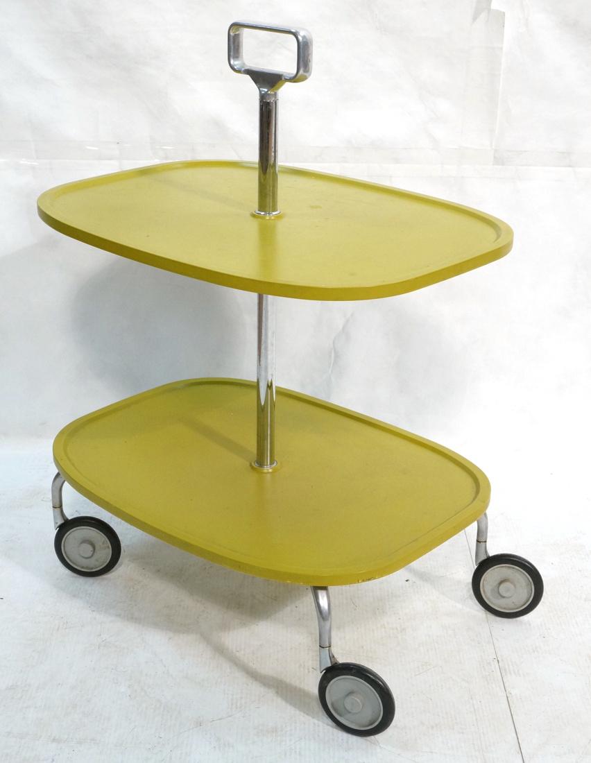 KARTELL Italian 2 Tier Rolling Cart. 2 green mold (1 of 7)
