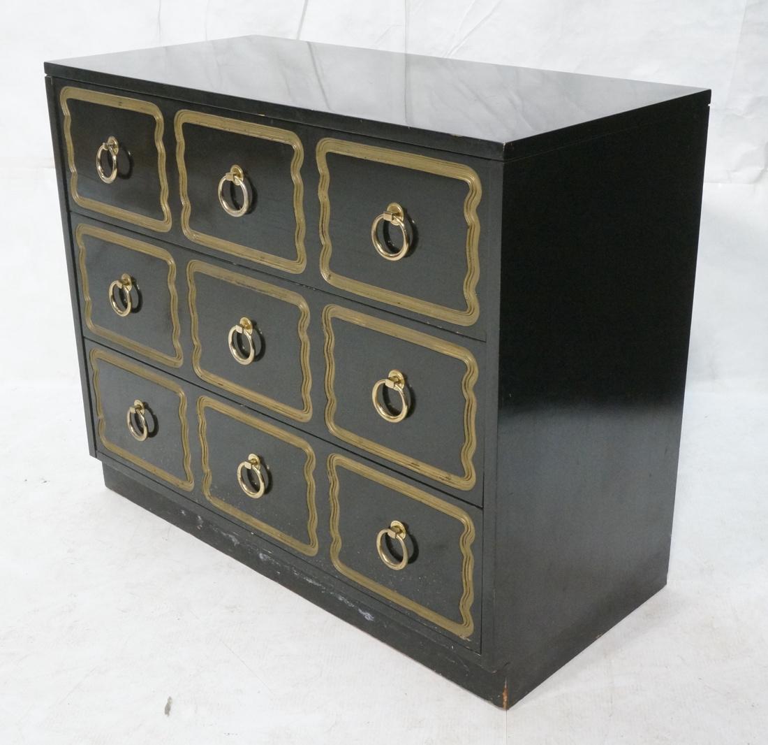 DOROTHY DRAPER style Ebonized Dresser Chest.  Bra (1 of 10)