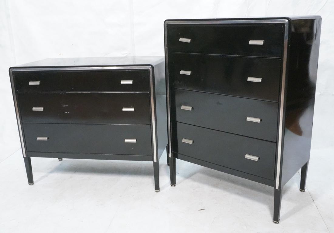2pc SIMMONS Modernist Metal Dressers. ART DECO. F (1 of 9)