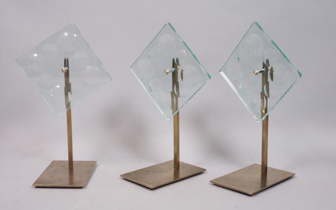 Set of 3 Square Magiscope Sculptures on Custom Br (1 of 8)