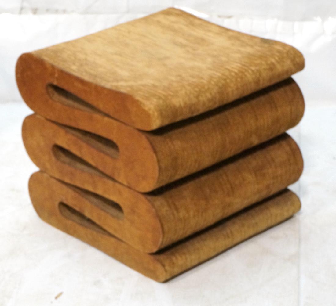 FRANK GEHRY Laminated Cardboard Stool Bench Seat. (1 of 9)