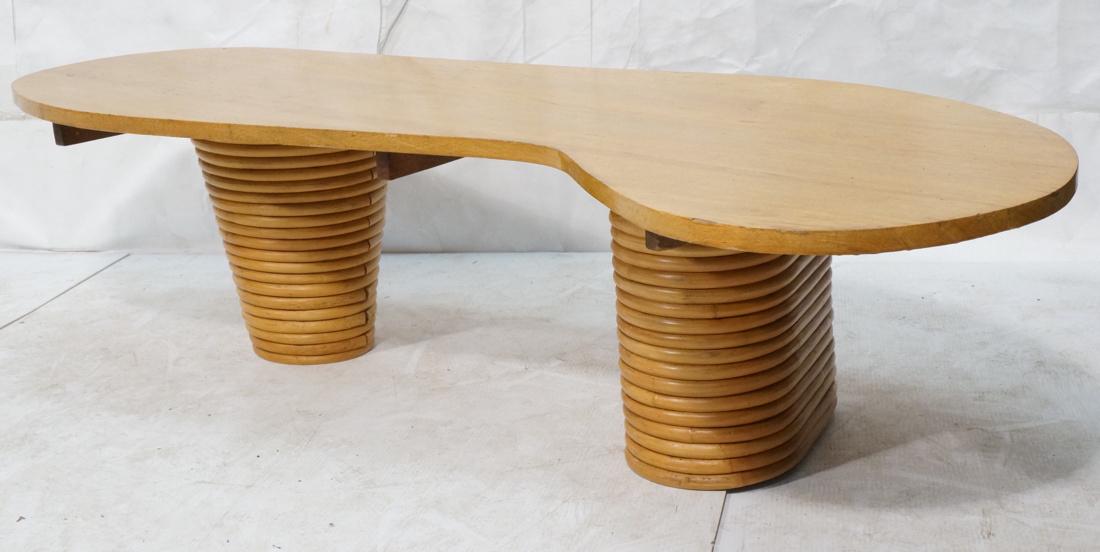 PAUL FRANKL Bamboo Banded Base Cocktail Table. Am (1 of 10)