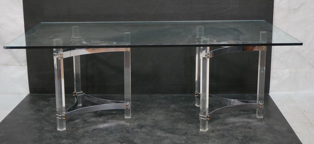 Large Glass & Lucite Dining Table. 3/4 inch thick (1 of 10)