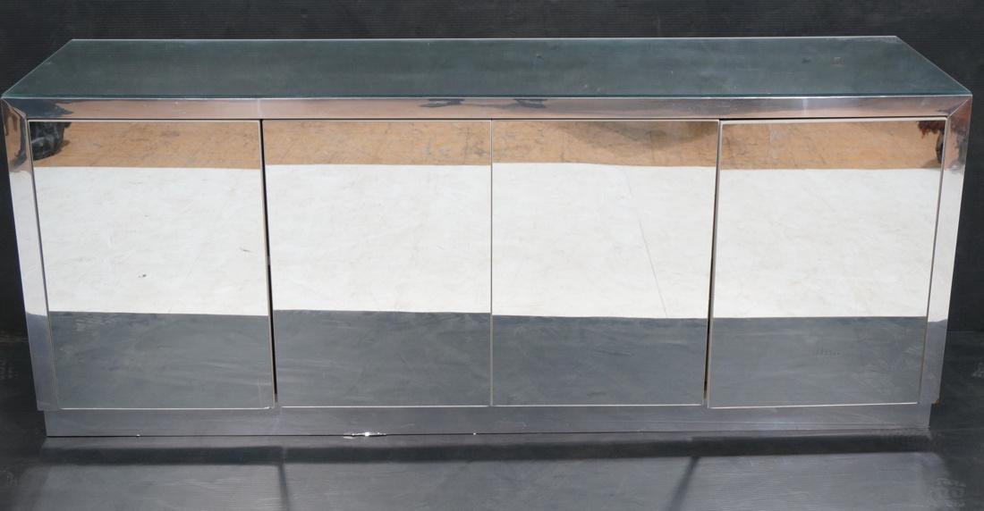 Mirrored 4 Door Modernist Credenza Sideboard. Sid (1 of 10)
