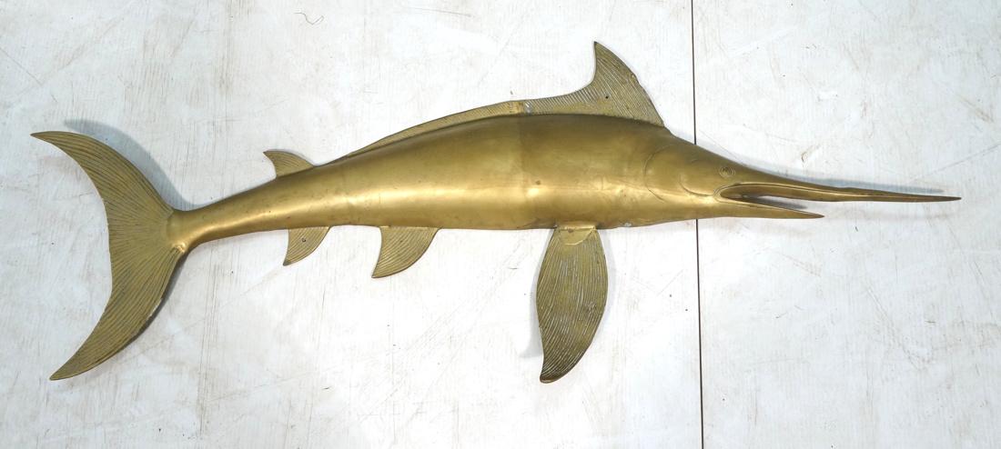 Solid Brass Swordfish Wall Sculpture (1 of 10)