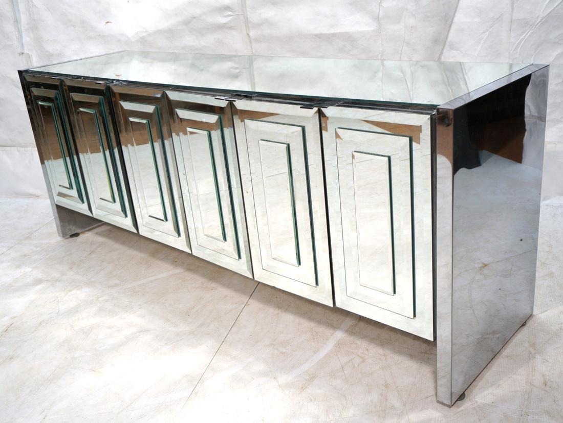 ELLO Mirrored 6 Door Credenza Sideboard. Doors wi (1 of 10)