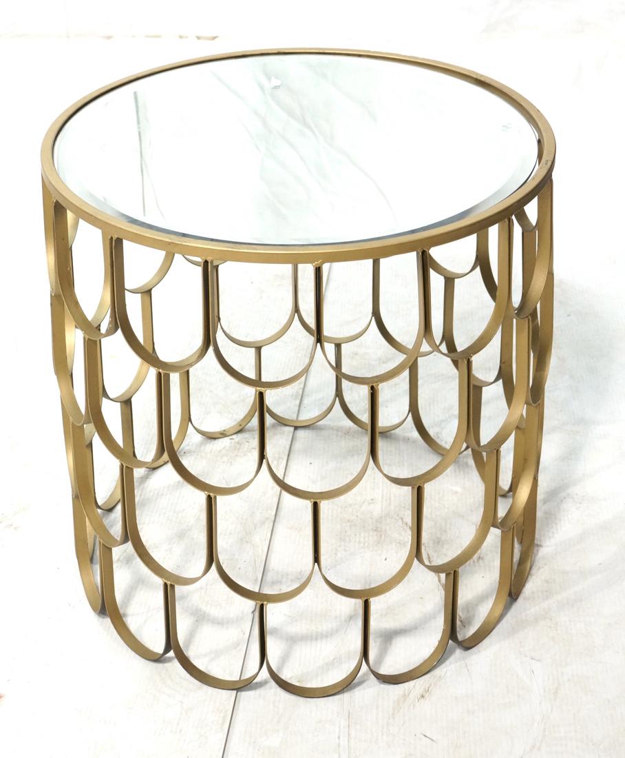 Contemporary Metal Fish Scale Round Table Inset B (1 of 9)