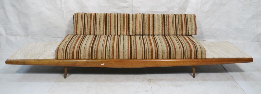 ADRIAN PEARSALL Walnut 516 Sofa Couch with travertine (1 of 10)