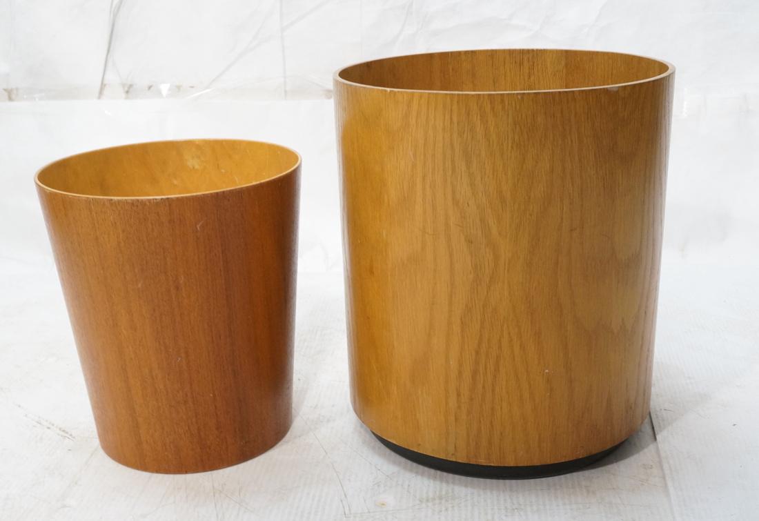 2pc Danish Teak Waste Basket Planter.  1) SEWES S (1 of 9)