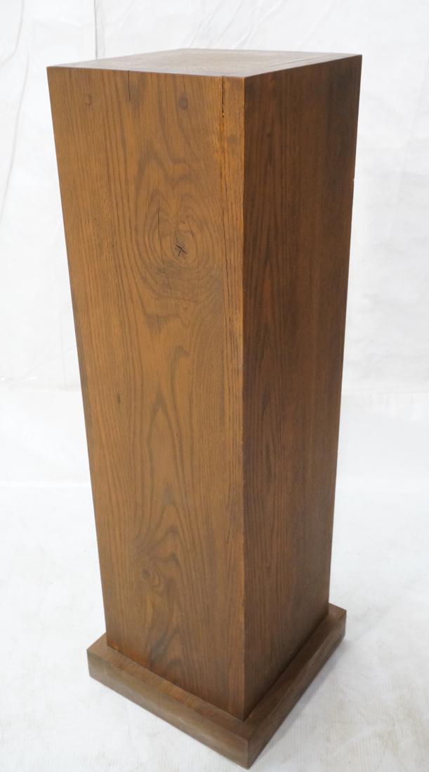 Heavy Square Solid Oak Display Pedestal. (1 of 7)