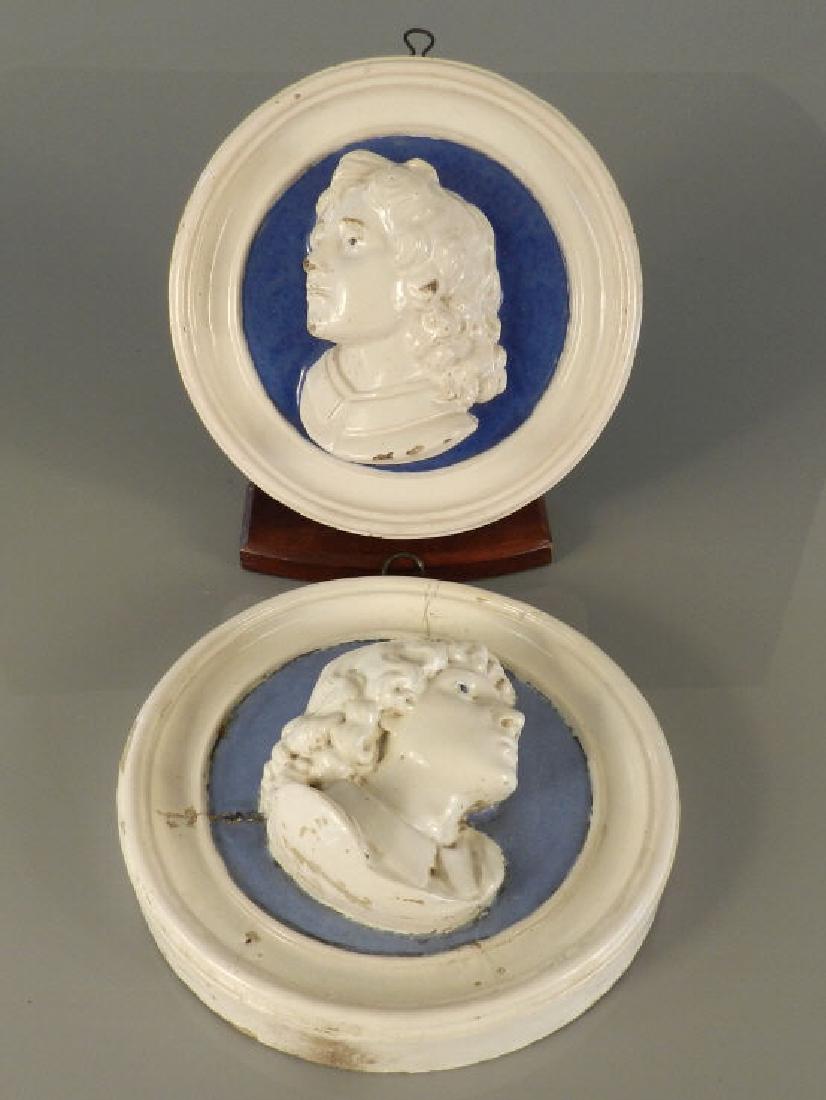 Pair of 17th C. Della Robbia Medallions (1 of 4)