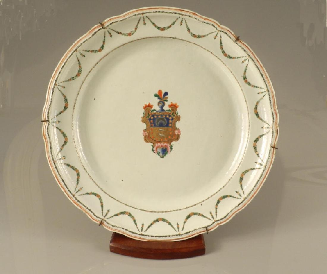 18th Century Chinese Export Armorial Charger (1 of 4)