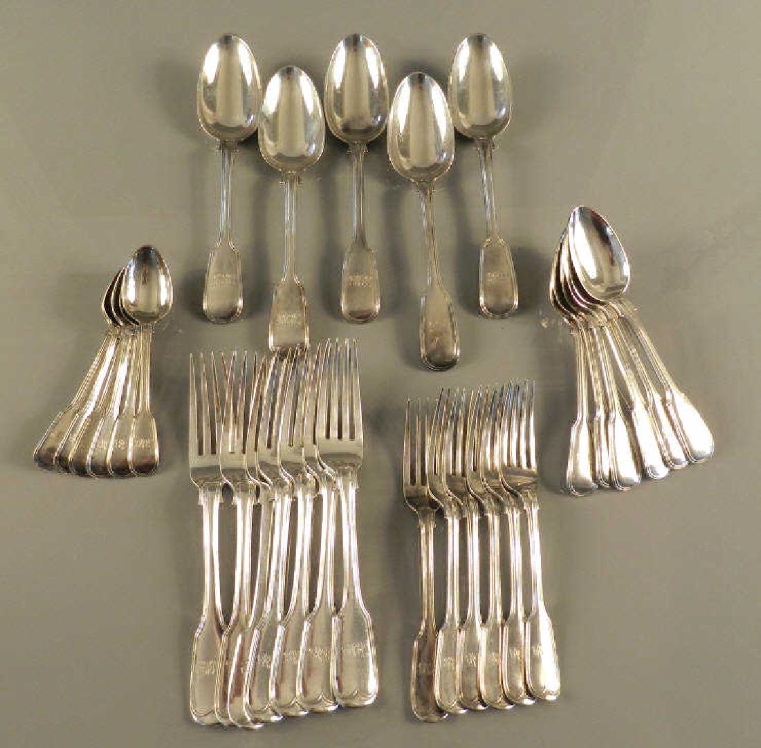 Victorian Hall Marked Silver Cutlery (1 of 2)