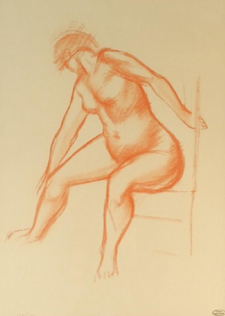 Art - Andre DERAIN (1880-1954, French): Andre Derain, lithograph, numbered 150 / 300 in pencil, with "ATELIER Andre DERAIN" stamp, framed, 22 x 16 inches.