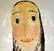 Folk Art Tall Long Black Hair Woman A wooden carving of - 4