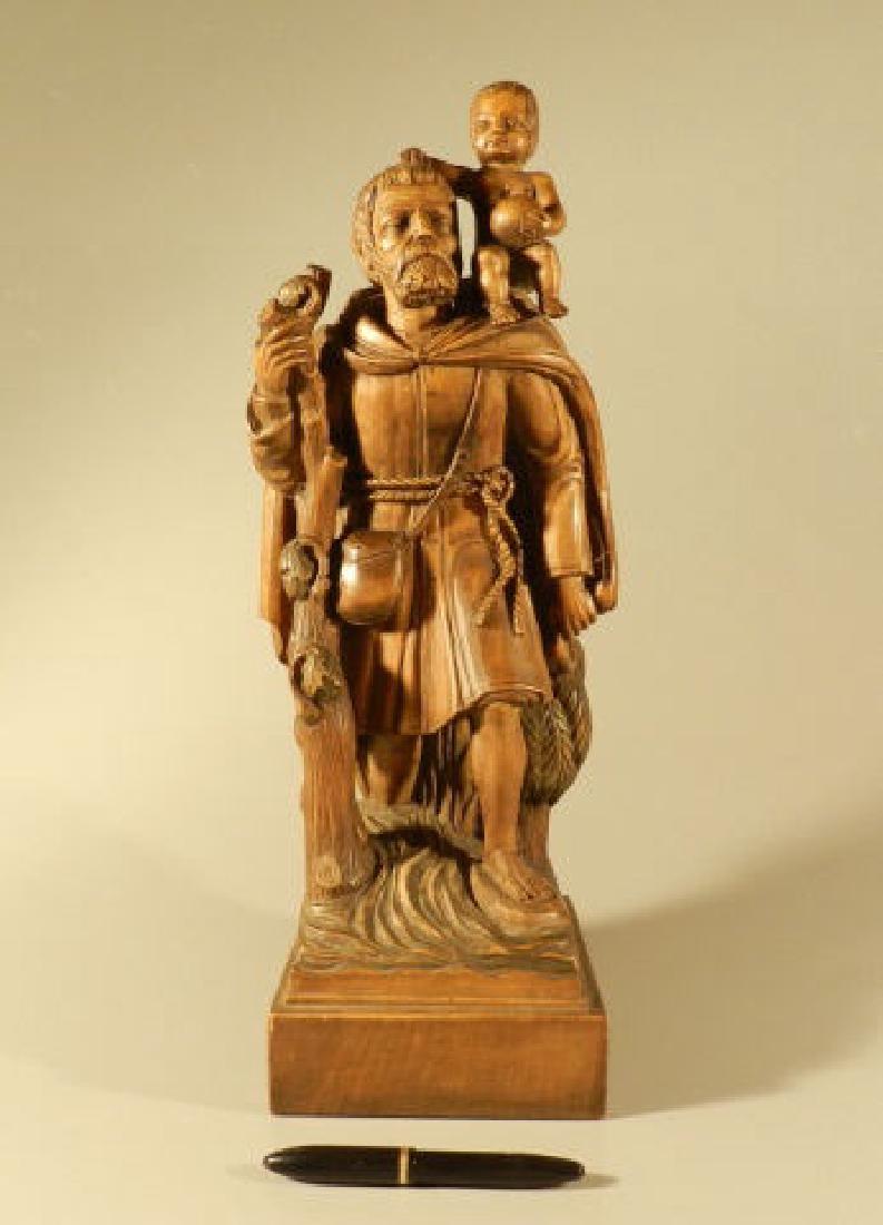 20th C. Italian Carving Patron With Christ Child (1 of 4)