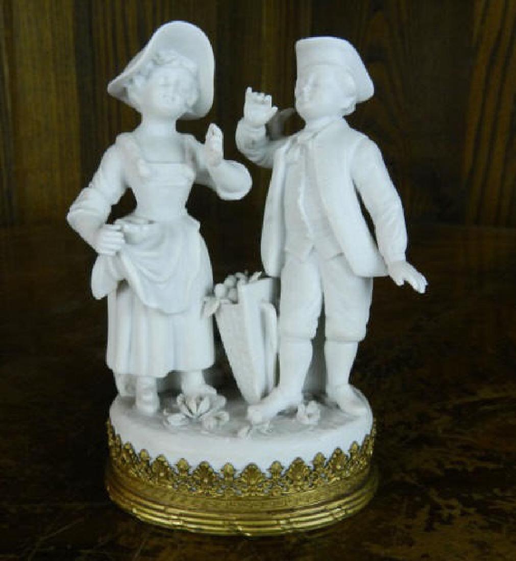 Late 18th Century Parian Ware Porcelain Boy & Girl (1 of 3)