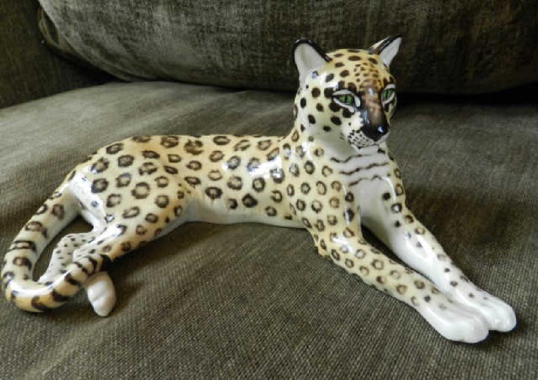 Porcelain Figure Of Recumbent Leopard (1 of 3)