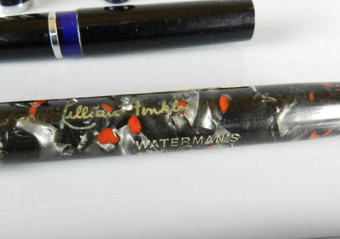 PTF Watermans Fountain Pen, C. D'Ache Pen & Pencil: Three pens, a Watermans fountain, a Swiss pen marked "Caran D'Ache" and a pencil, condition noted on Caran D'Ache.