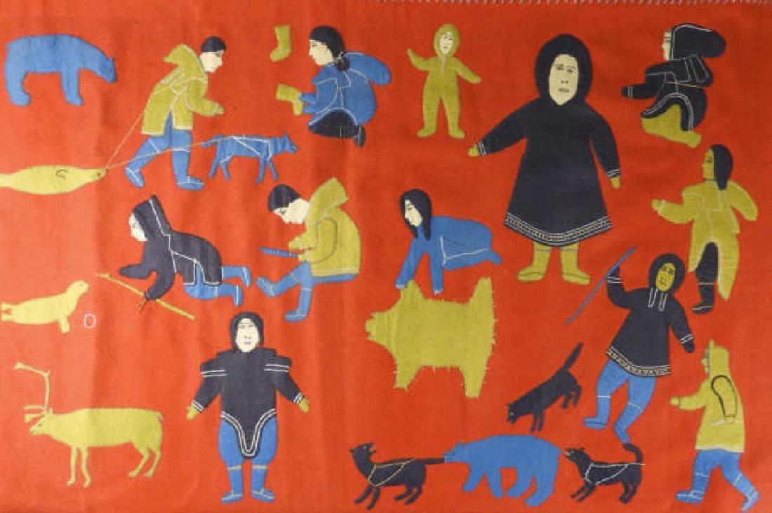 INUIT ART - WALL HANGING BAKER LAKE C. 1970 (1 of 6)