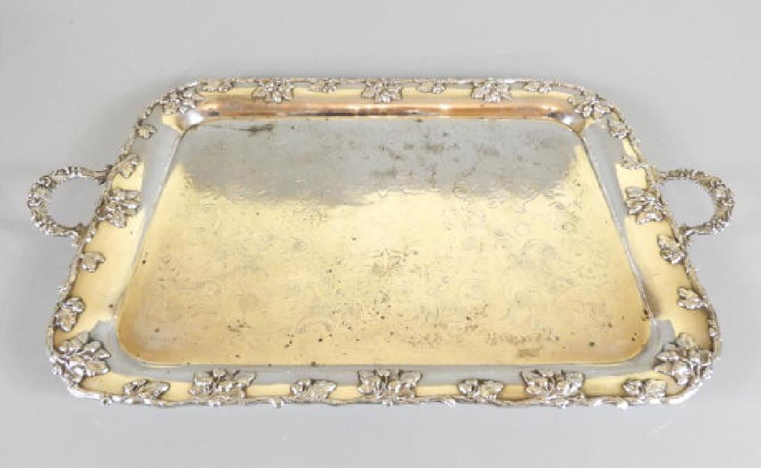 OLD SHEFFIELD PLATE TRAY (1 of 4)