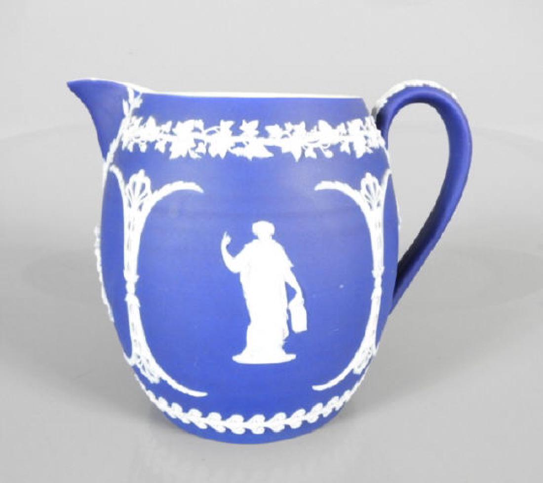 19TH C. WEDGWOOD BLUE MILK PITCHER (1 of 7)