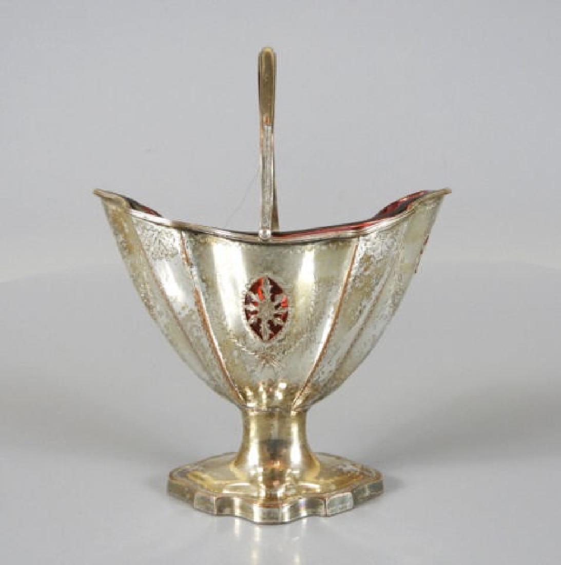 GEORGIAN PERIOD OLD SHEFFIELD PLATE SUGAR BASKET (1 of 4)