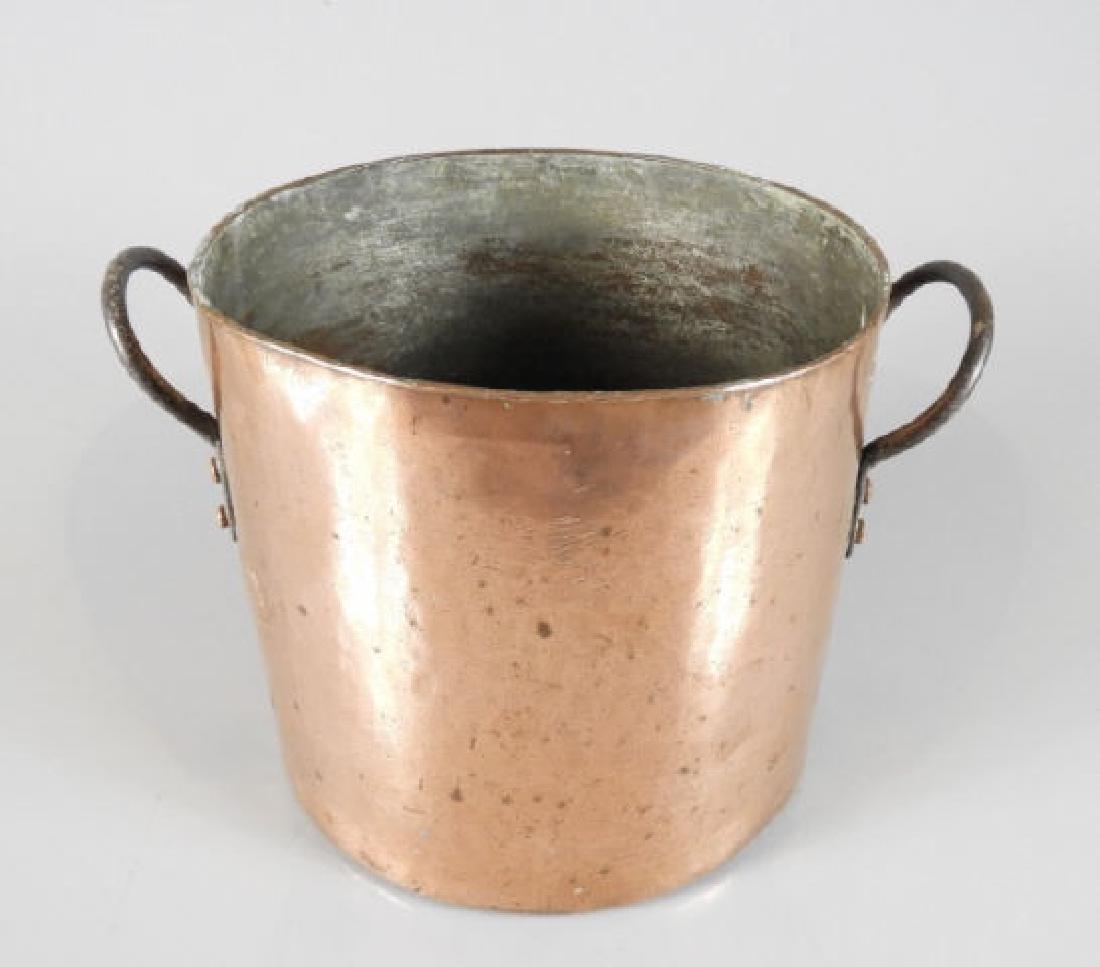 LATE 18TH C. LARGE COPPER STOCK POT (1 of 4)