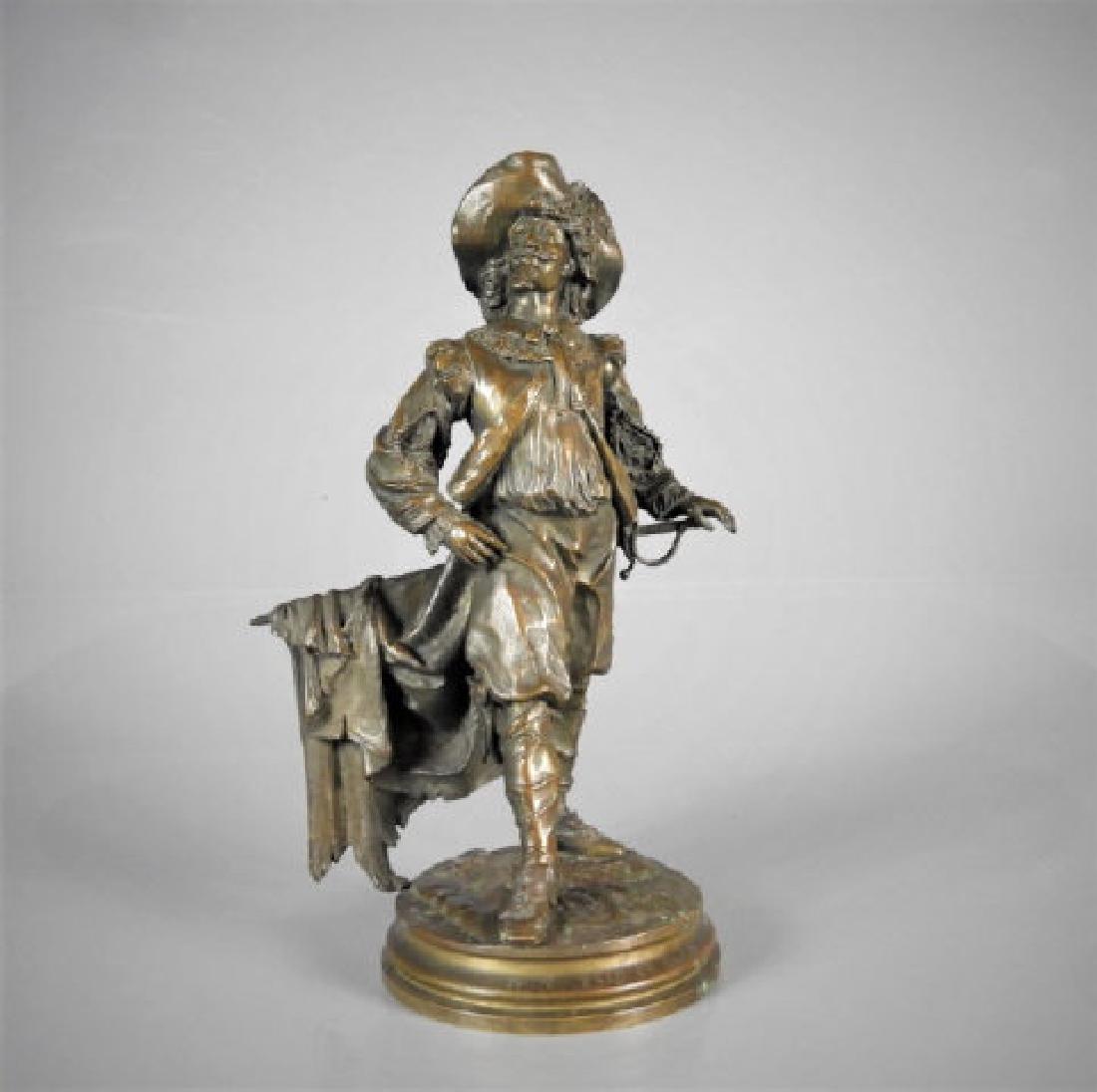 ART - Alfred BARYE (1839-1882, French): Alfred Barye, bronze, "Don Cesar de Bazan", signed "A. Barye", 12 1/2 inches tall.