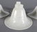 FOUR WHITE ART GLASS SHADES - 2