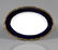 LARGE COBALT & GILT PORCELAIN SERVING PLATTER