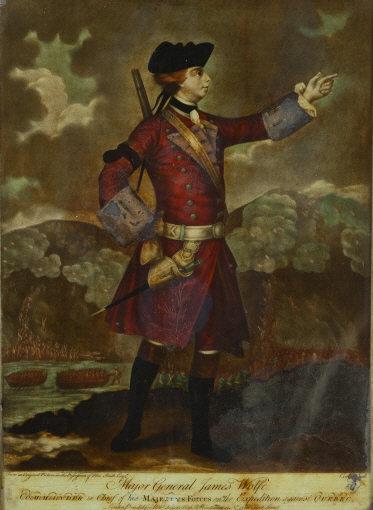 MEZZOTINT OF GENERAL WOLFE, CIRCA 1765 (1 of 3)