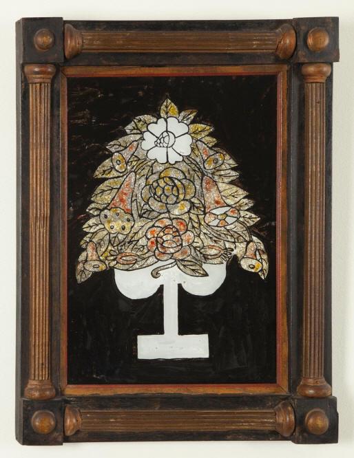 TWO NAIVE REVERSE PAINTINGS / PEINTURES RENVERSÉES (1 of 2)