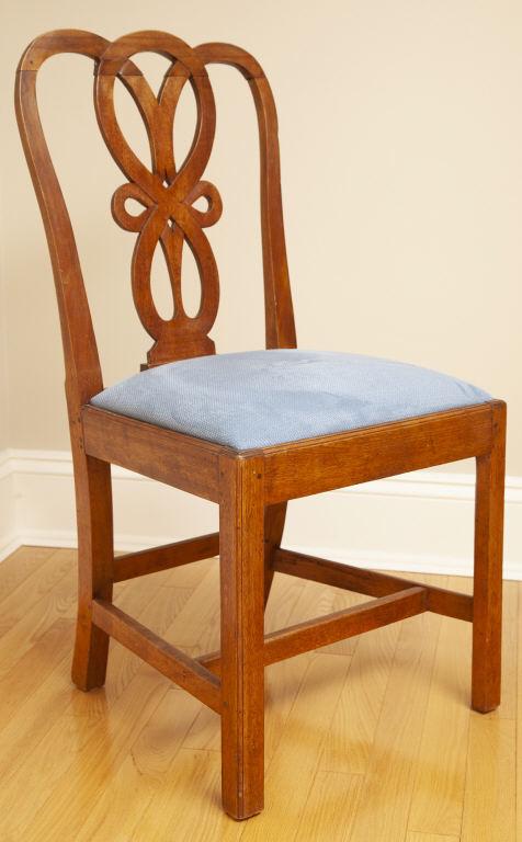 CHIPPENDALE BIRCH SIDE CHAIR / CHAISE, N.S. (1 of 3)